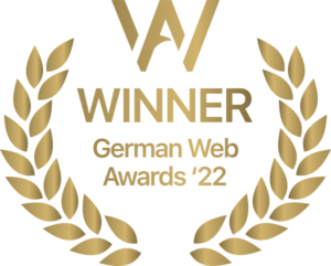 Wir sind Gewinner des German Web Awards 2022